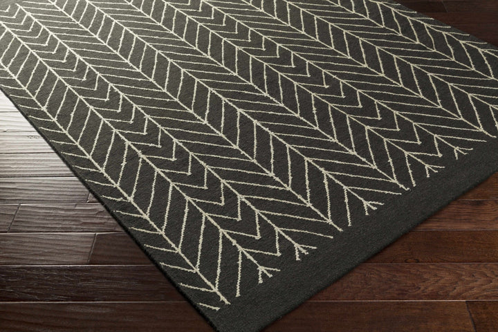 Clymer Contemporary chevron Design Black Rug - The Rug Decor