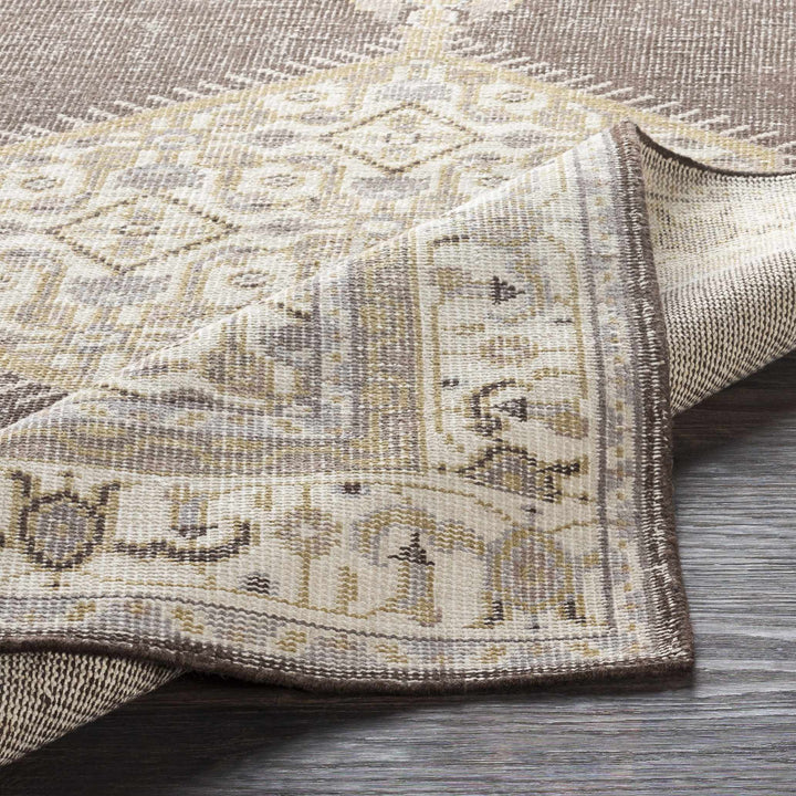 Clyo Traditional Style Brown And Beige Hand Knotted Area Rug