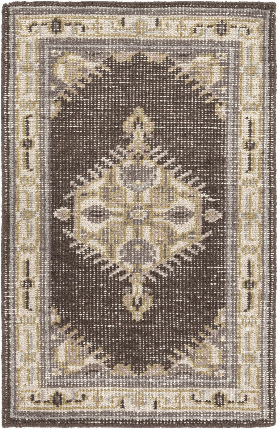 Clyo Traditional Style Brown And Beige Hand Knotted Area Rug - The Rug Decor