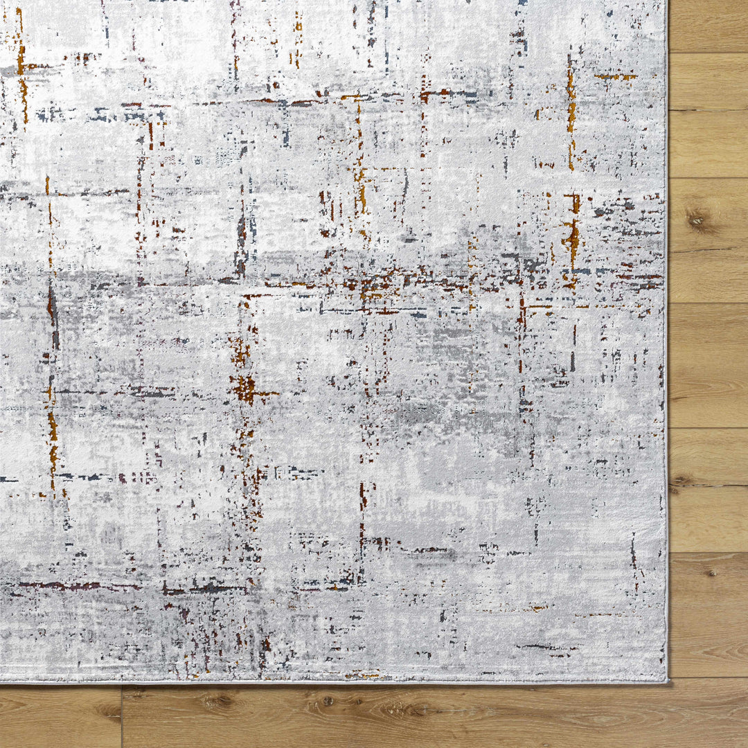 Concordia Modern Abstract Design Silver Area Rug