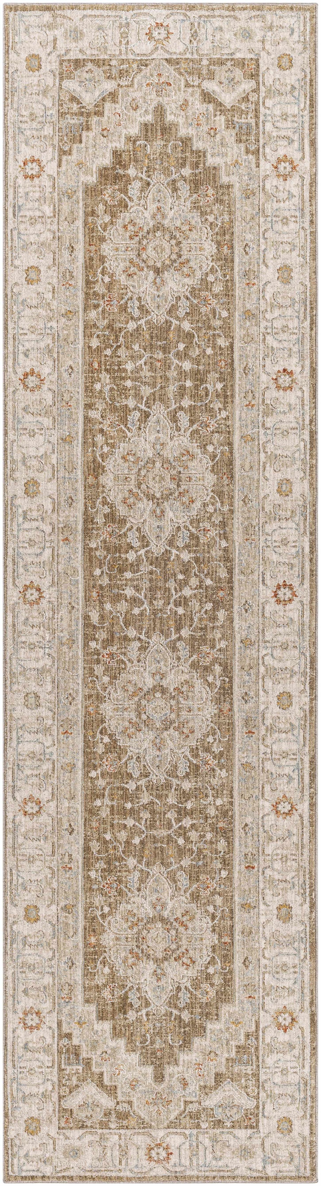 Canadensis Traditional Style Brown And Ivory Area Rug