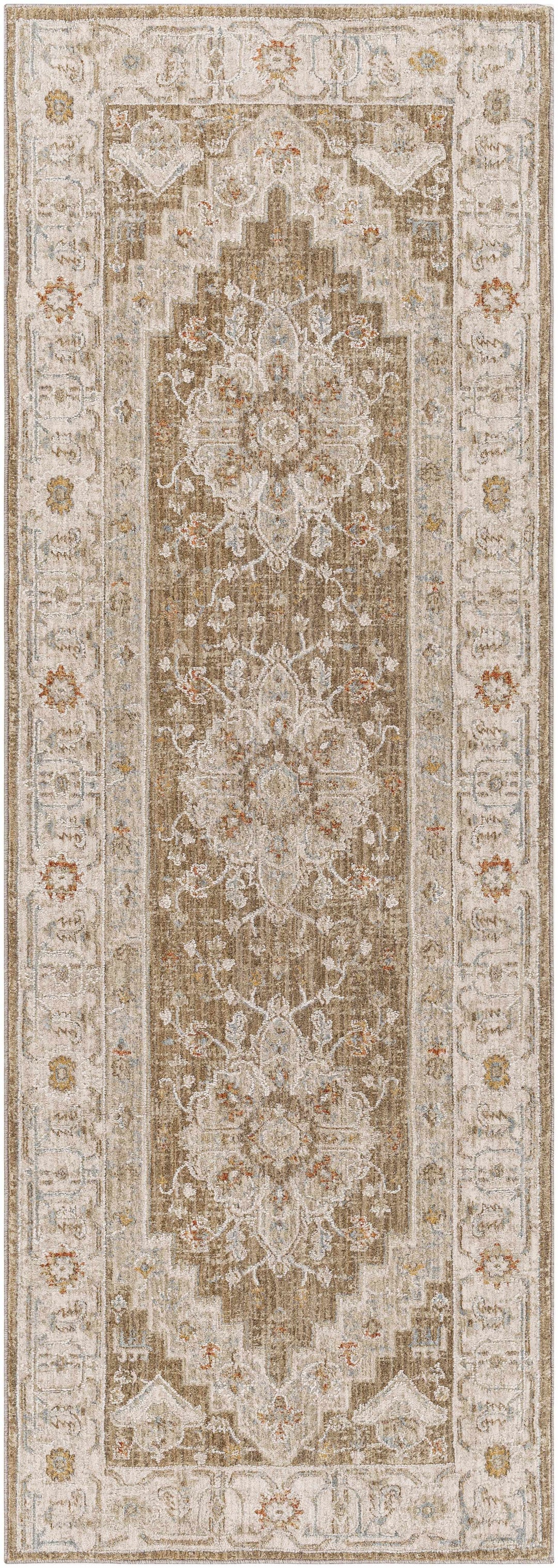 Canadensis Traditional Style Brown And Ivory Area Rug