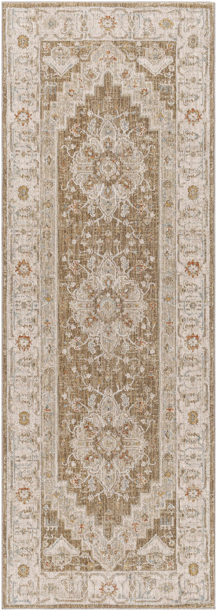 Canadensis Traditional Style Brown And Ivory Area Rug