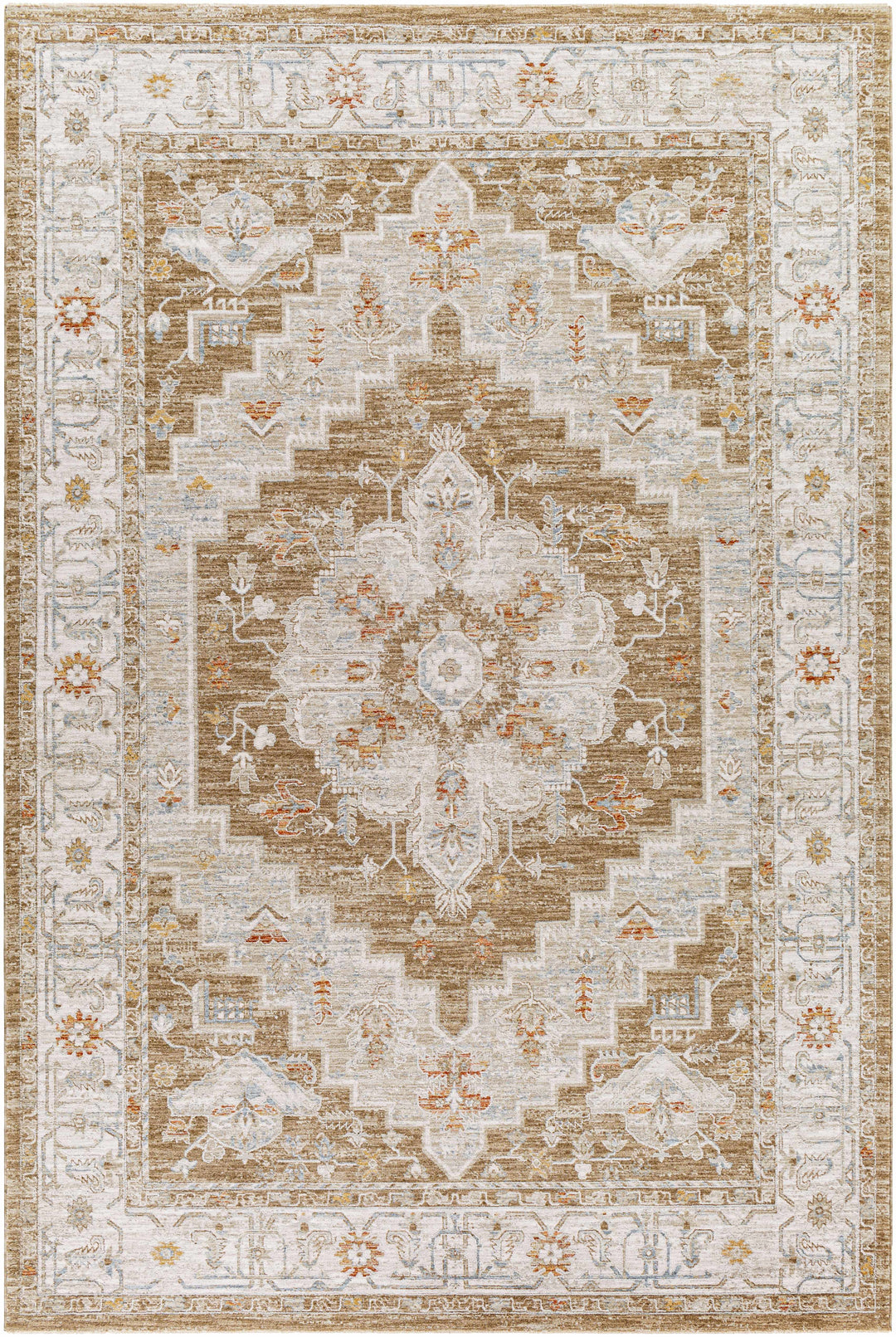 Canadensis Traditional Style Brown And Ivory Area Rug