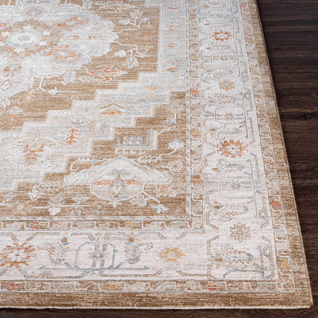 Canadensis Traditional Style Brown And Ivory Area Rug
