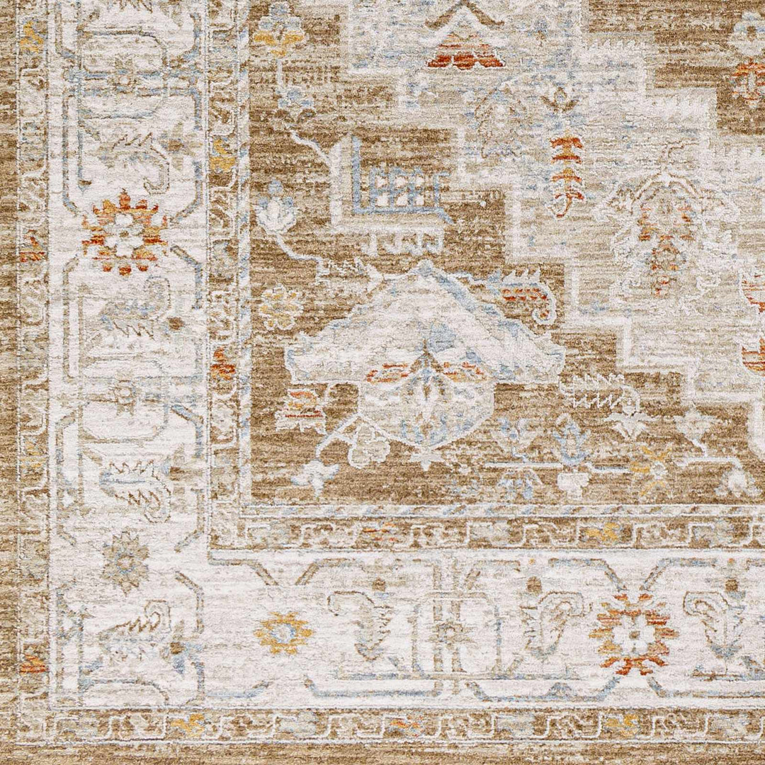 Canadensis Traditional Style Brown And Ivory Area Rug