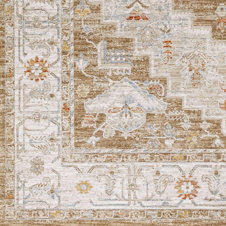 Canadensis Traditional Style Brown And Ivory Area Rug