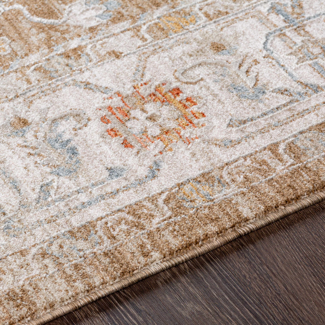 Canadensis Traditional Style Brown And Ivory Area Rug