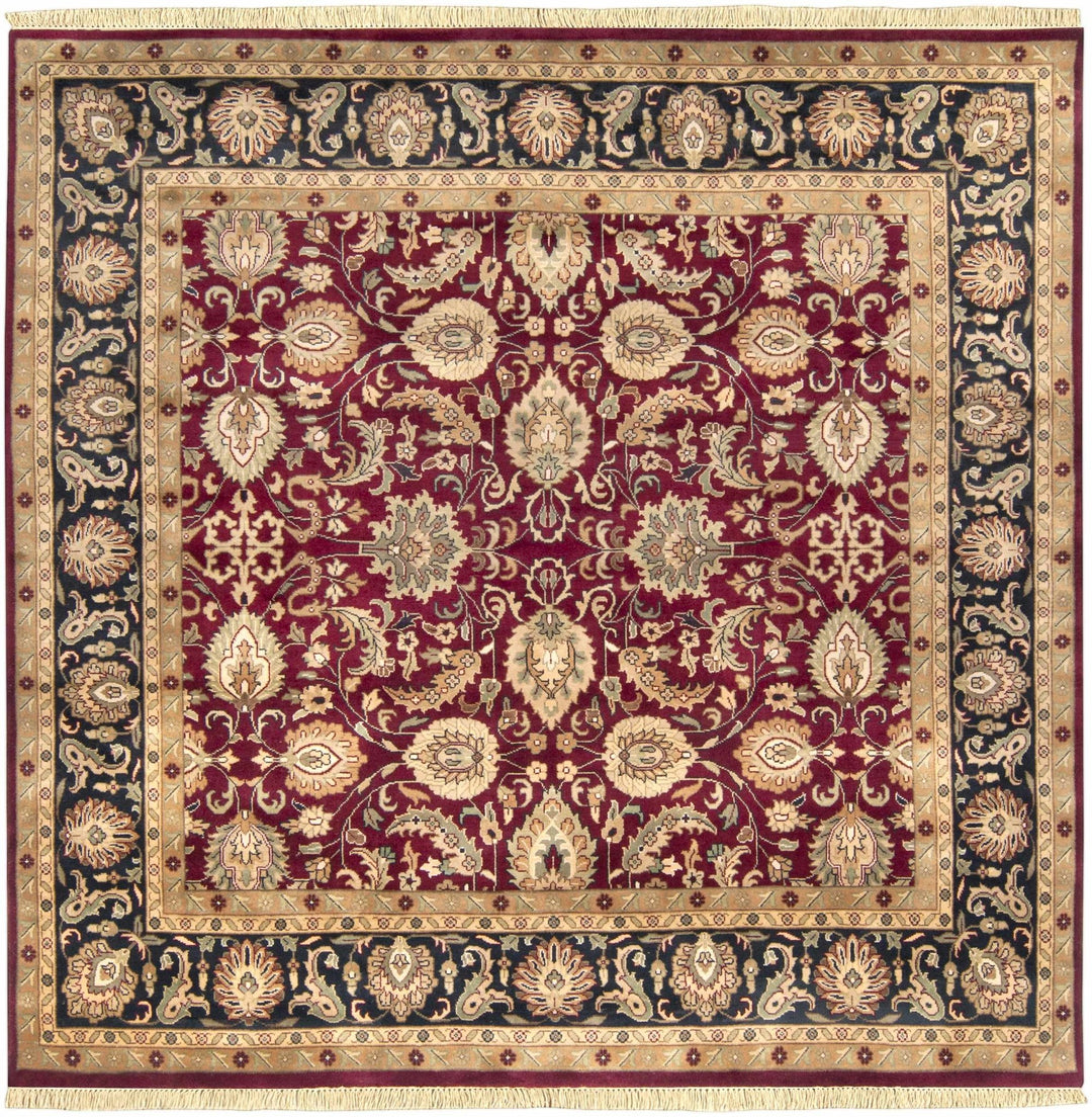 Coalinga Traditional Floral Design Red And Beige Wool Area Rug - The Rug Decor