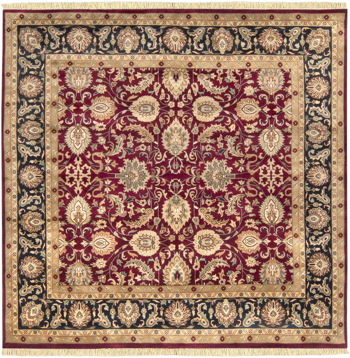 Coalinga Traditional Floral Design Red And Beige Wool Area Rug - The Rug Decor