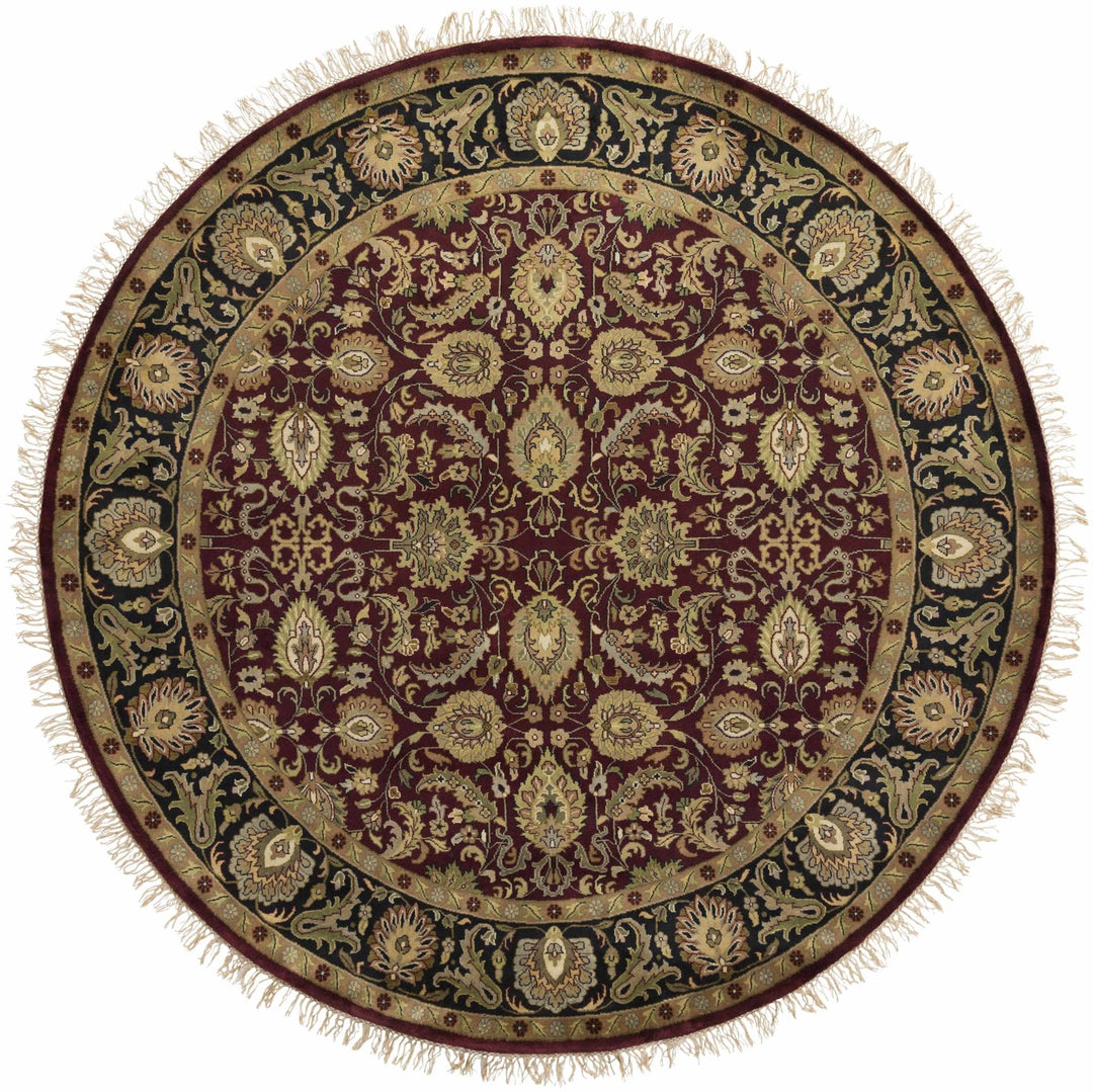 Coalinga Traditional Floral Design Red And Beige Wool Area Rug - The Rug Decor