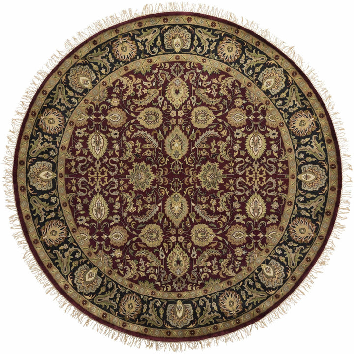 Coalinga Traditional Floral Design Red And Beige Wool Area Rug - The Rug Decor