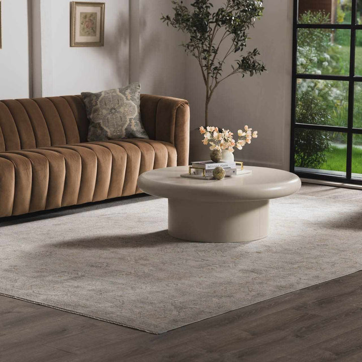 Coby Traditional Floral Design Gray And Beige Area Rug - The Rug Decor