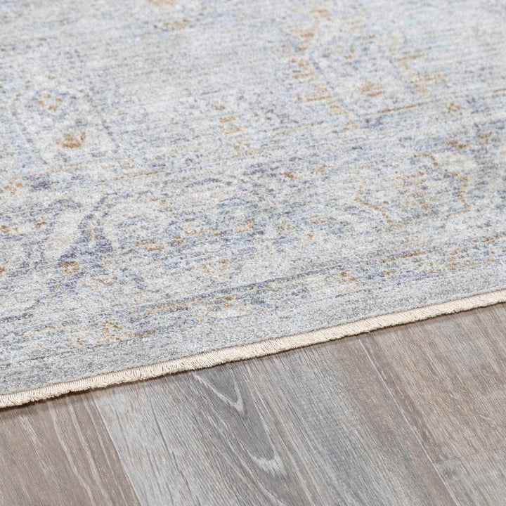 Coby Traditional Floral Design Gray And Beige Area Rug - The Rug Decor