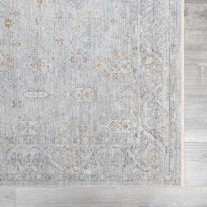 Coby Traditional Floral Design Gray And Beige Area Rug - The Rug Decor