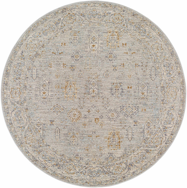 Coby Traditional Floral Design Gray And Beige Area Rug - The Rug Decor
