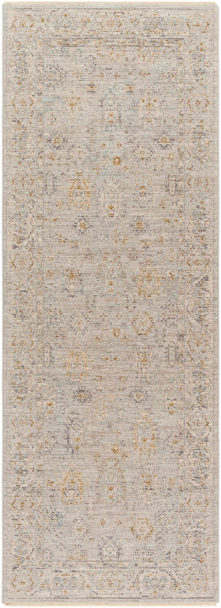 Coby Traditional Floral Design Gray And Beige Area Rug - The Rug Decor