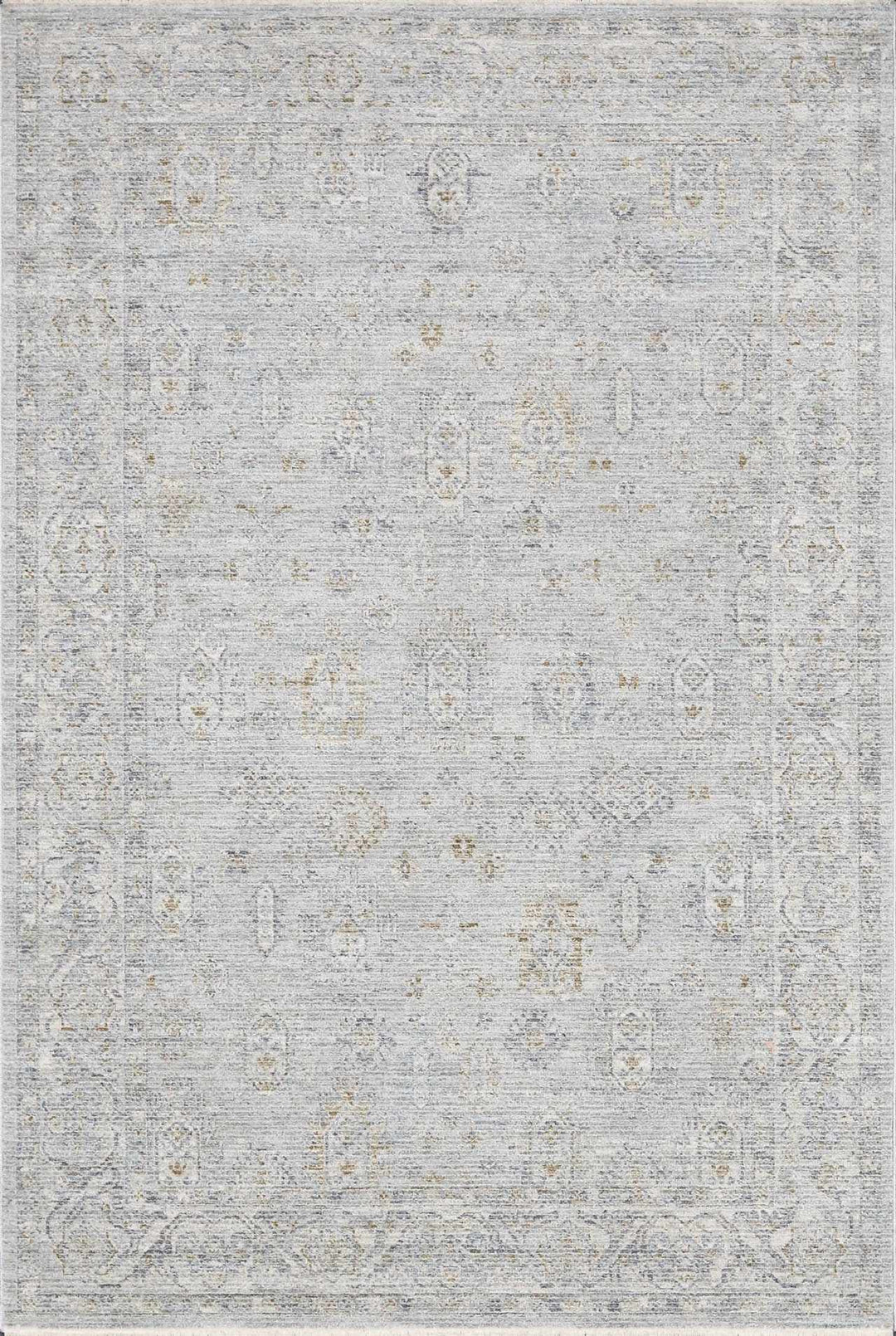 Coby Traditional Floral Design Gray And Beige Area Rug - The Rug Decor