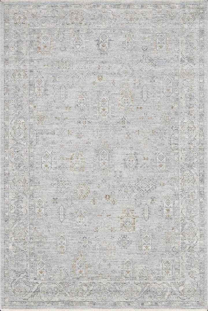 Coby Traditional Floral Design Gray And Beige Area Rug - The Rug Decor