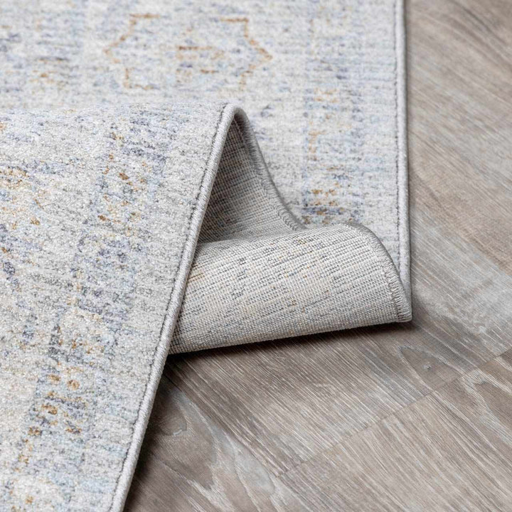 Coby Traditional Floral Design Gray And Beige Area Rug - The Rug Decor