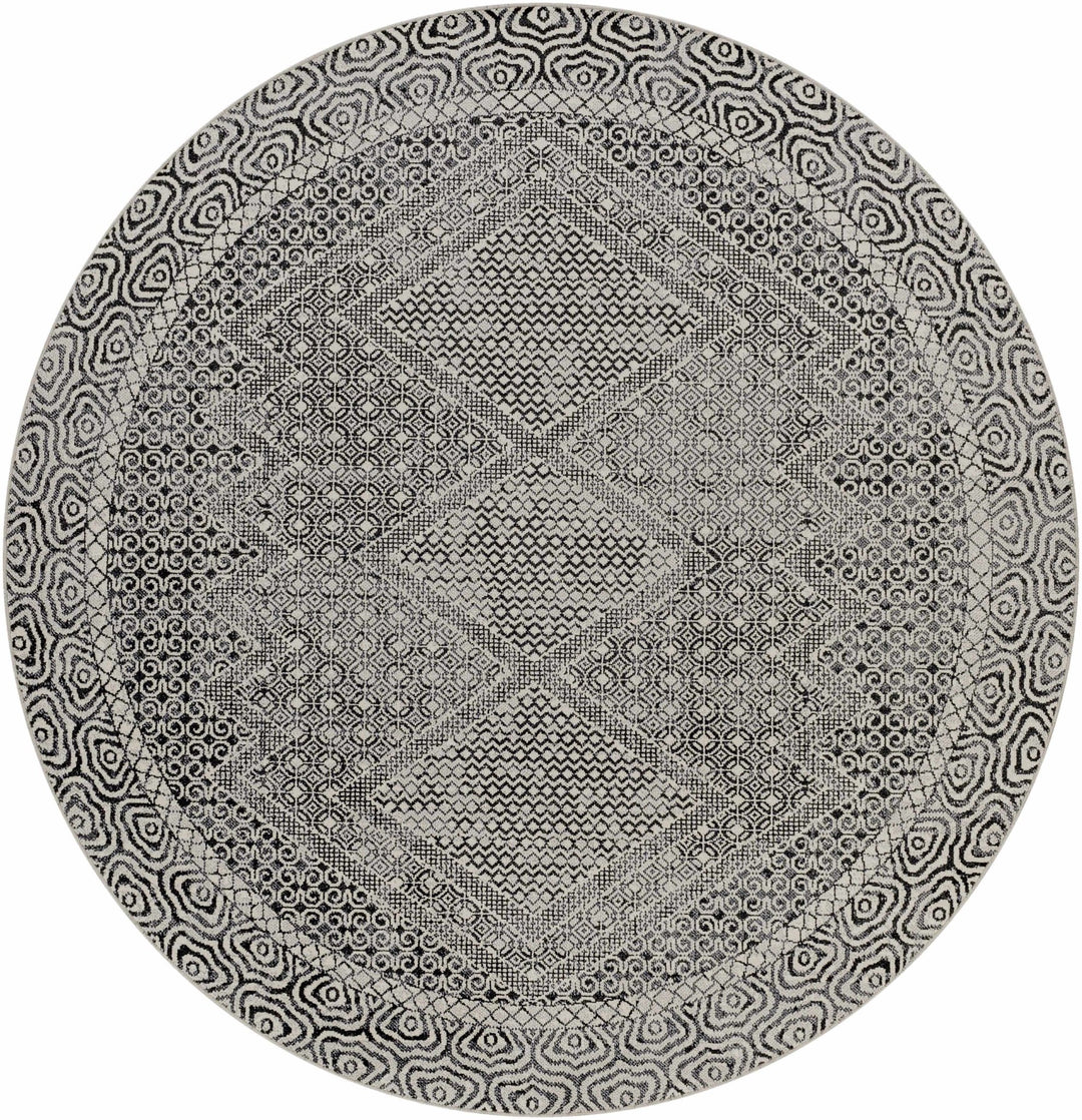 Coledale Modern Geometric Design Black & White Washable Rug - The Rug Decor