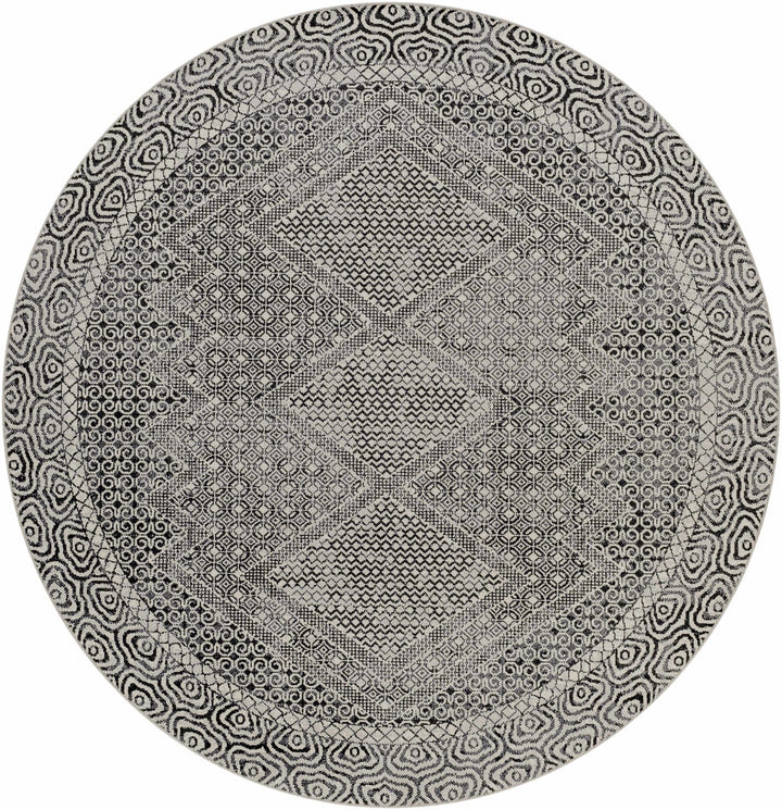 Coledale Modern Geometric Design Black & White Washable Rug - The Rug Decor