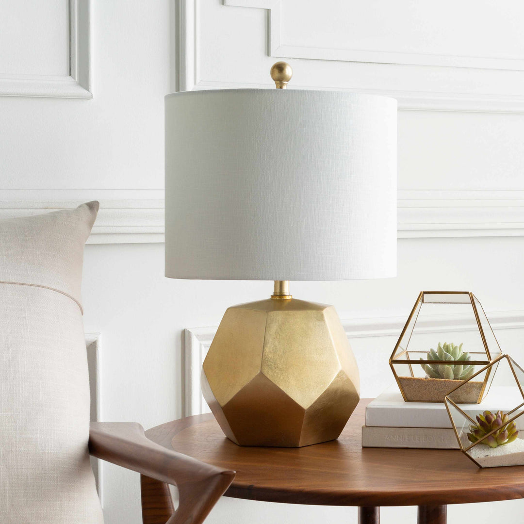 Coleford Gold Geometric Table Lamp – Contemporary Accent Light