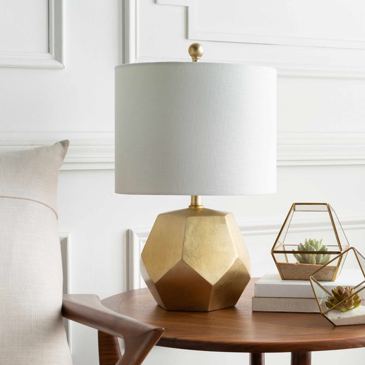 Coleford Gold Geometric Table Lamp – Contemporary Accent Light