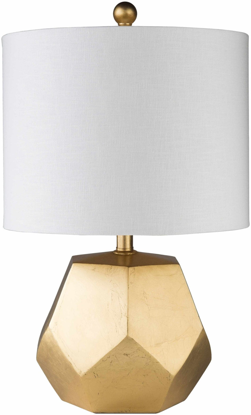 Coleford Gold Geometric Table Lamp – Contemporary Accent Light - The Rug Decor