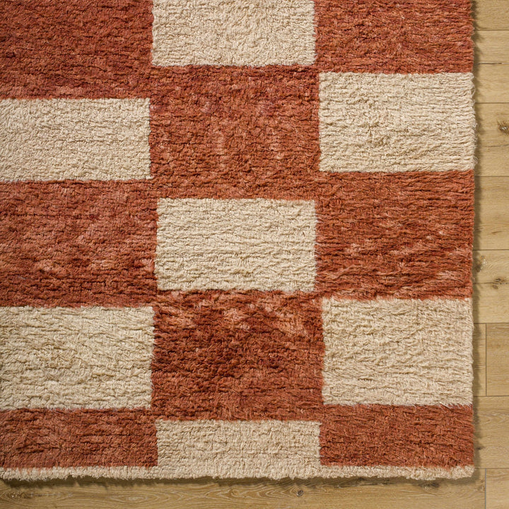 Coleka Modern Geometrical Rust And Beige Rug - The Rug Decor