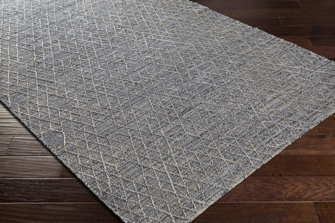 Colinton Modern Geometrical Design Charcoal Hand Woven Area Rug