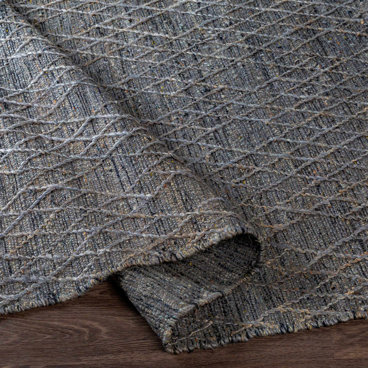 Colinton Modern Geometrical Design Charcoal Hand Woven Area Rug