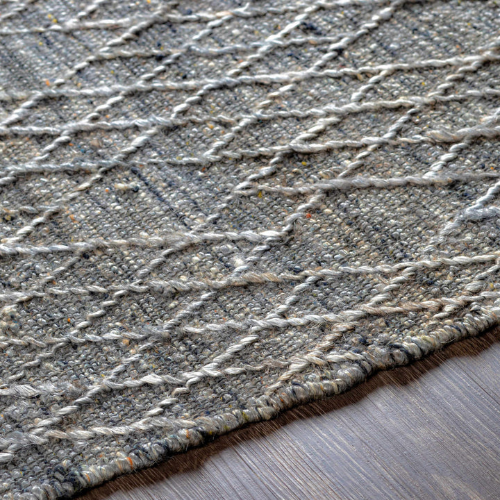 Colinton Modern Geometrical Design Charcoal Hand Woven Area Rug