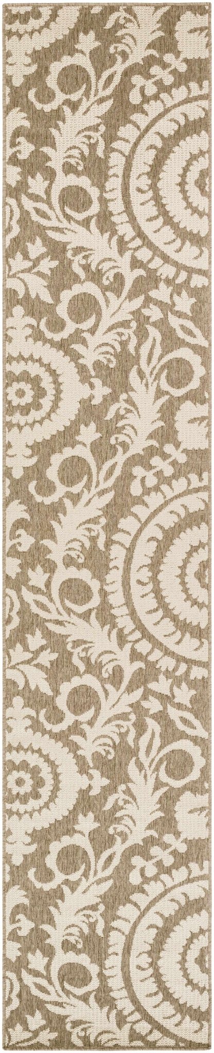 Collegeport Modern Botanical Pattern Beige Rug - The Rug Decor