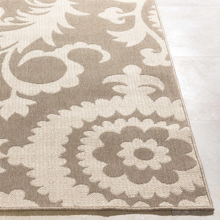 Collegeport Modern Botanical Pattern Beige Rug - The Rug Decor