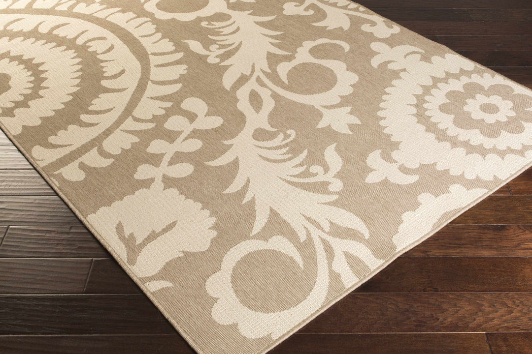 Collegeport Modern Botanical Pattern Beige Rug - The Rug Decor