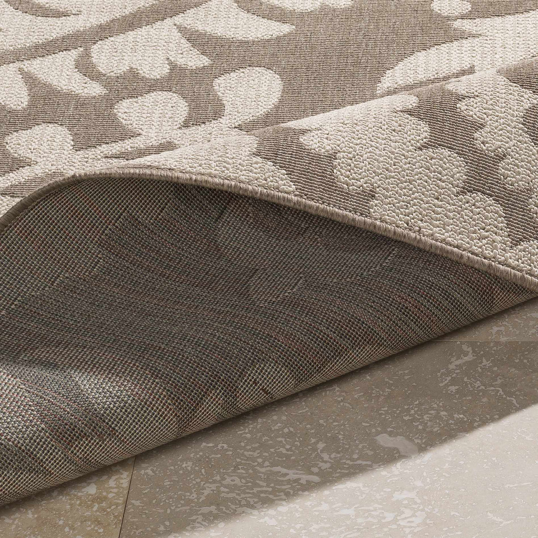 Collegeport Modern Botanical Pattern Beige Rug - The Rug Decor