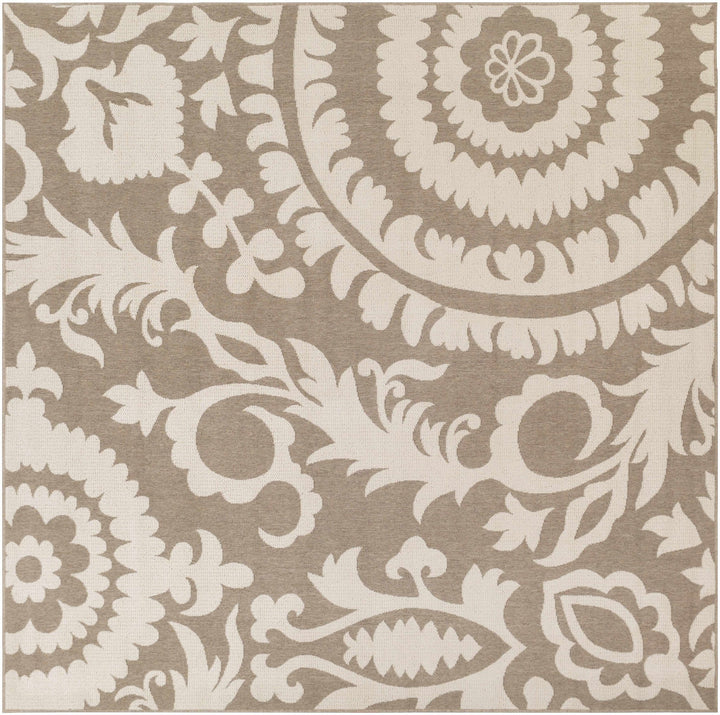 Collegeport Modern Botanical Pattern Beige Rug - The Rug Decor