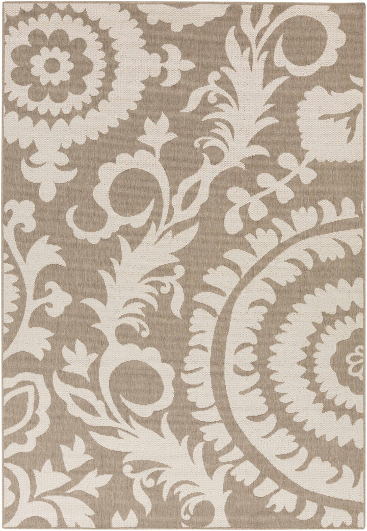 Collegeport Modern Botanical Pattern Beige Rug - The Rug Decor