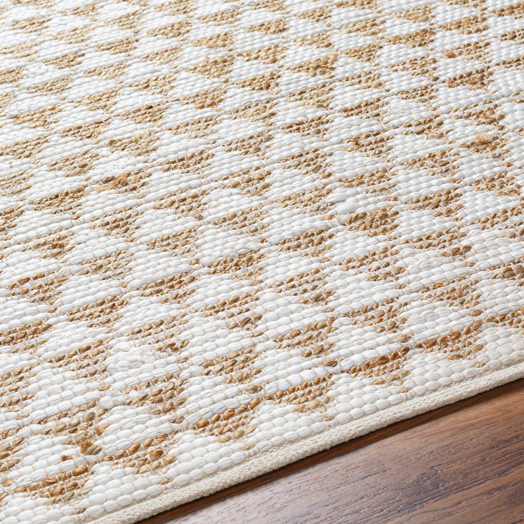 Colm Recycled Contemporary Style Ivory And Beige Hand Woven Jean Rug - The Rug Decor