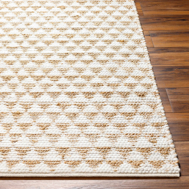 Colm Recycled Contemporary Style Ivory And Beige Hand Woven Jean Rug - The Rug Decor