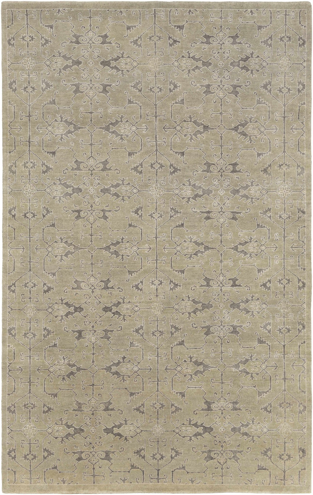Colo Traditional Style Beige And Taupe Hand Knotted Area Rug - The Rug Decor