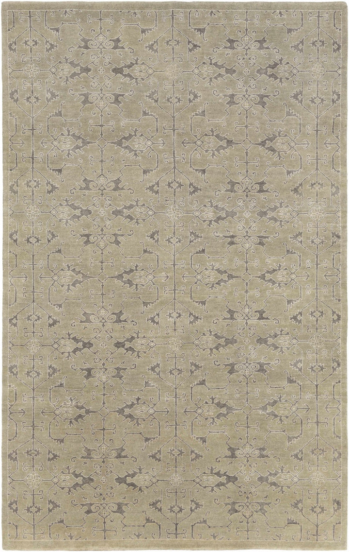 Colo Traditional Style Beige And Taupe Hand Knotted Area Rug - The Rug Decor