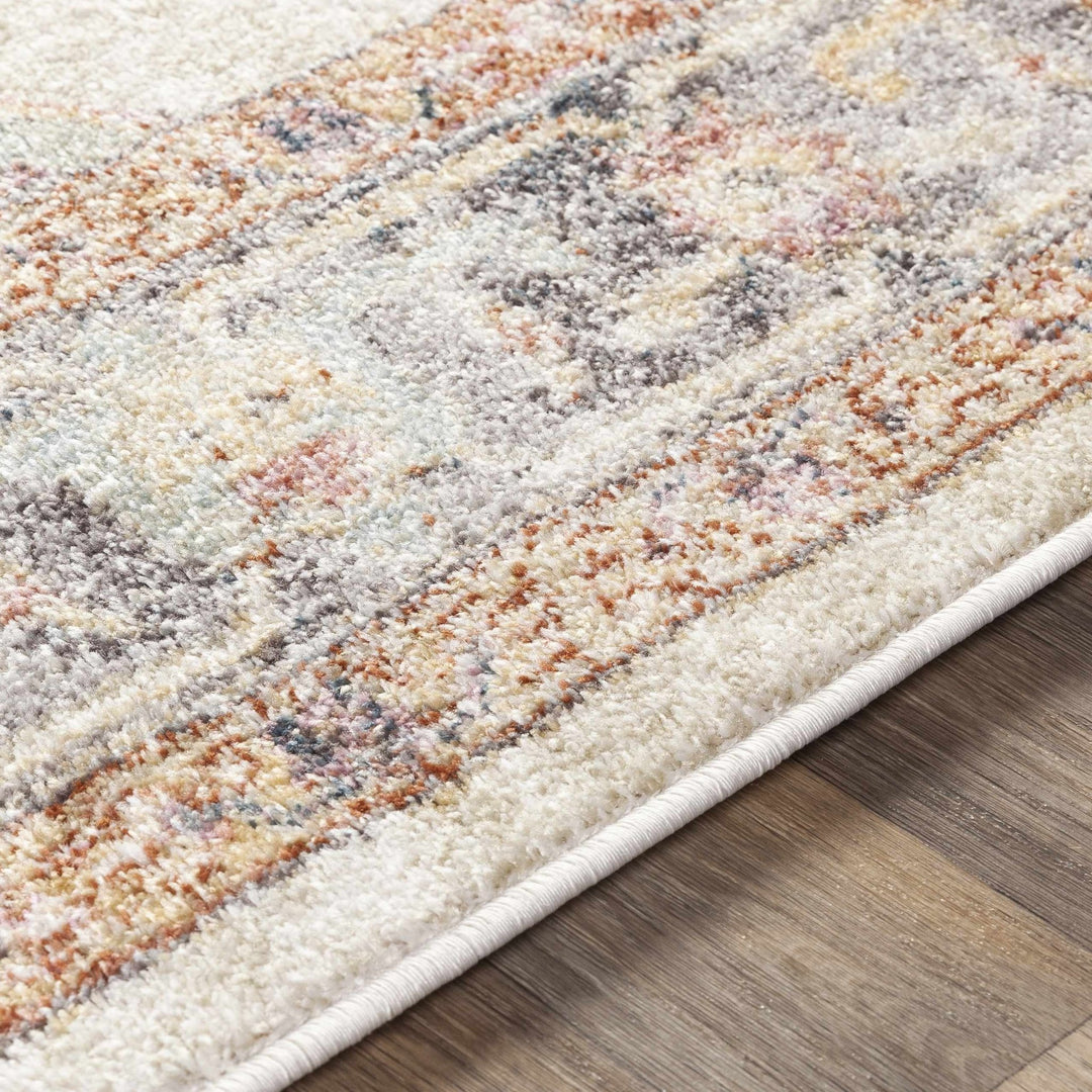 Colorful Blue, Ivory, Beige and Charcoal Traditional Heriz Multi Size rug - The Rug Decor