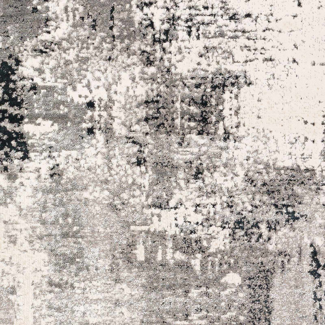 Colwood Modern Abstract Design Gray And Ivory Area Rug