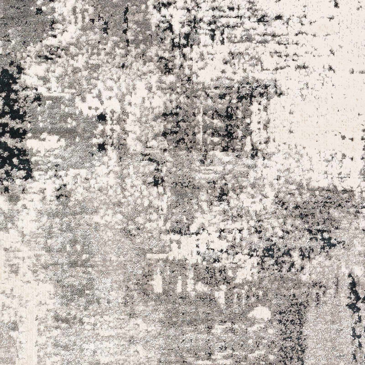 Colwood Modern Abstract Design Gray And Ivory Area Rug
