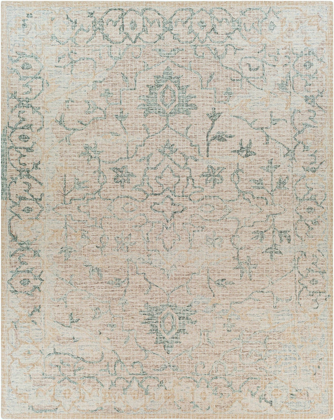 Connellsville Medallion Design Beige Hand Tufted Wool Rug - The Rug Decor