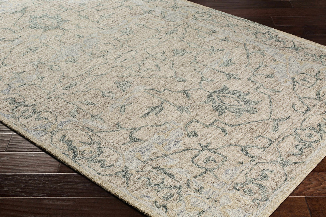 Connellsville Medallion Design Beige Hand Tufted Wool Rug - The Rug Decor