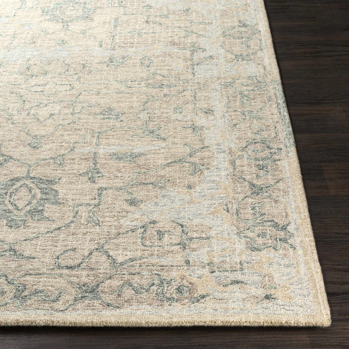Connellsville Medallion Design Beige Hand Tufted Wool Rug - The Rug Decor