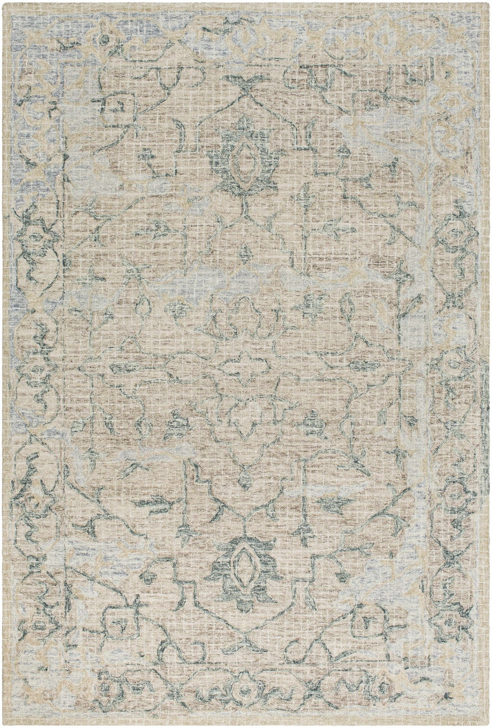 Connellsville Medallion Design Beige Hand Tufted Wool Rug - The Rug Decor